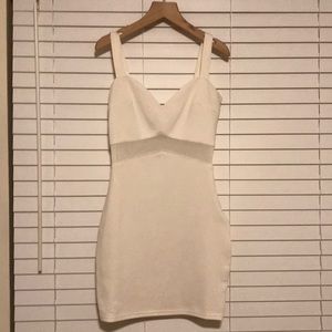White cut out (with mesh) mini dress from Tobi.